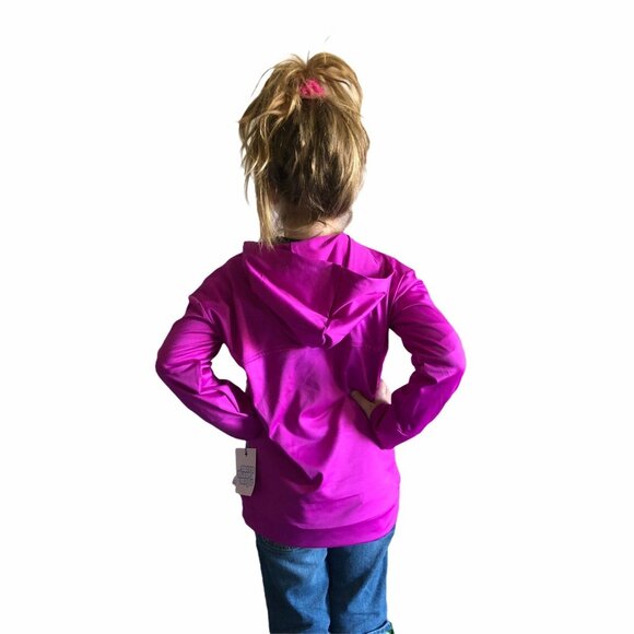More Than Magic Shine Bright Hoodie Girls Small Sparkle Purple Pullover Long NWT - Picture 2 of 6